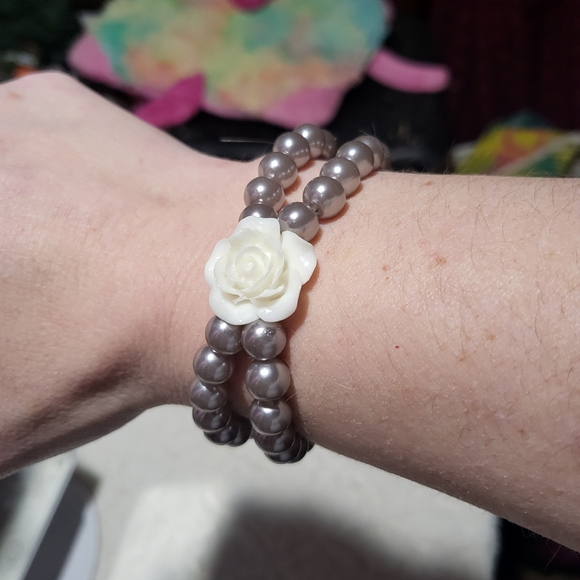 Paparazzi Double Bracelet with Rosette - Picture 8 of 8